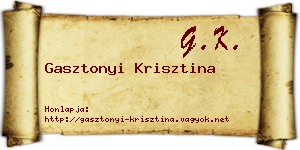 Gasztonyi Krisztina névjegykártya