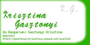 krisztina gasztonyi business card